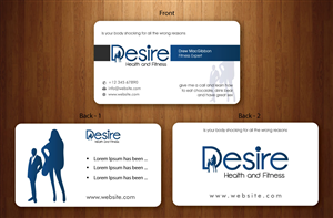 Visitenkarten-Design von Sbss für Desire Health And Fitness | Design: #1722657