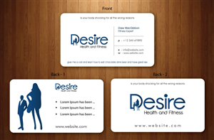 Visitenkarten-Design von Sbss für Desire Health And Fitness | Design: #1722670