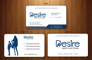 Visitenkarten-Design von Sbss für Desire Health And Fitness | Design: #1722673