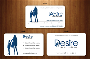 Visitenkarten-Design von Sbss für Desire Health And Fitness | Design: #1722675