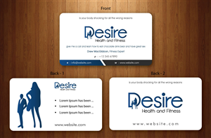 Visitenkarten-Design von Sbss für Desire Health And Fitness | Design: #1722677