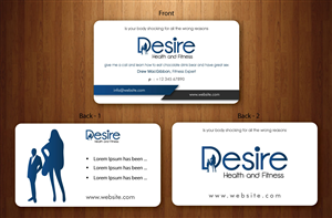 Visitenkarten-Design von Sbss für Desire Health And Fitness | Design: #1722678