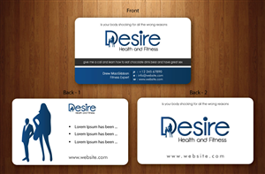 Visitenkarten-Design von Sbss für Desire Health And Fitness | Design: #1722679