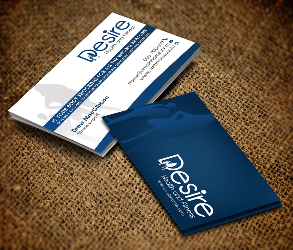 Diseño de Tarjeta de Presentación por Sarmishtha Chattopadhyay_loginchange para Desire Health And Fitness | Diseño #1728737