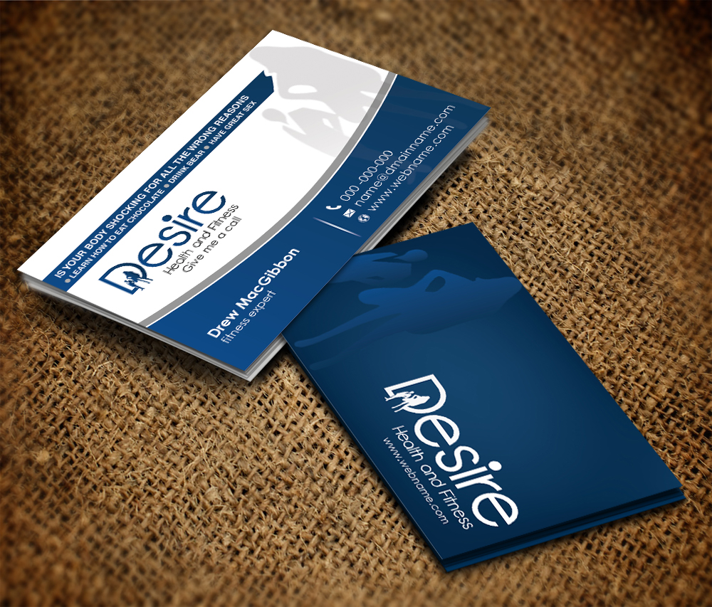Business Card Design by Sarmishtha Chattopadhyay_loginchange for Desire Health And Fitness | Design #1783848