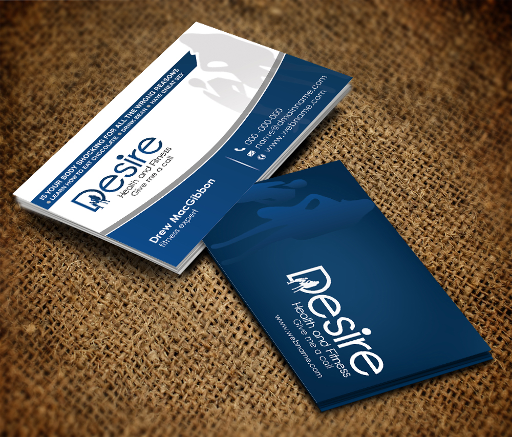 Design de Carte de Visite par Sarmishtha Chattopadhyay_loginchange pour Desire Health And Fitness | Design #1783880