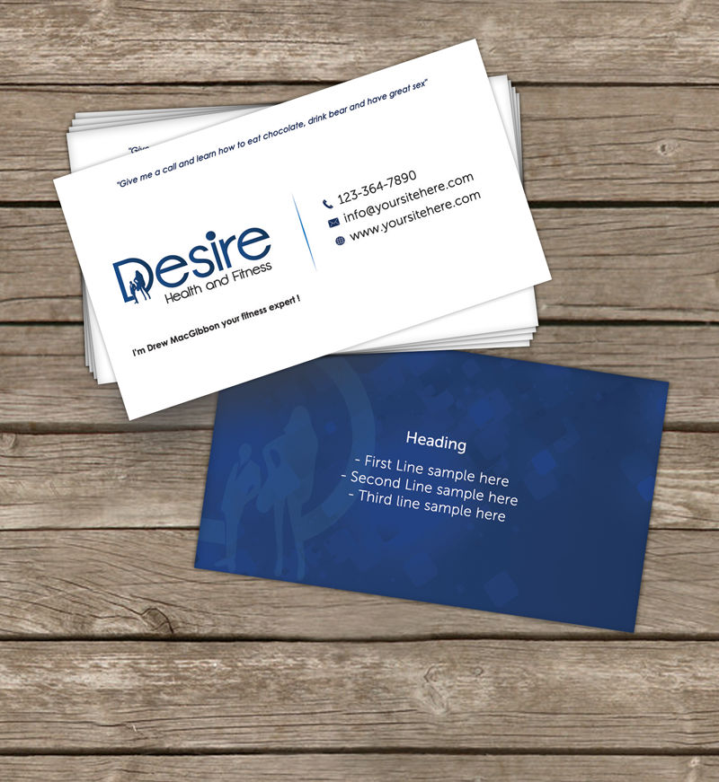 Diseño de Tarjeta de Presentación por Sarah Mathews para Desire Health And Fitness | Diseño #1735165