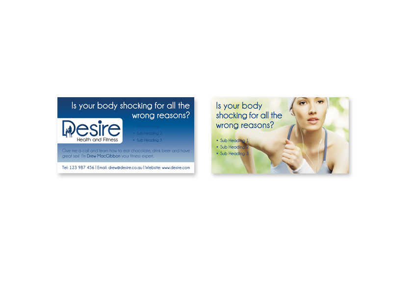 Business Card Design by Sharon for Desire Health And Fitness | Design #1723617
