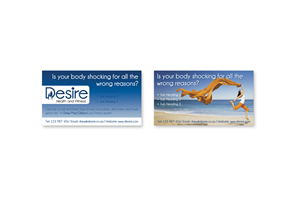 Design de Carte de Visite par Sharon pour Desire Health And Fitness | Design #1723622