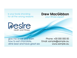 Design de Carte de Visite par Ivansan pour Desire Health And Fitness | Design #1730865