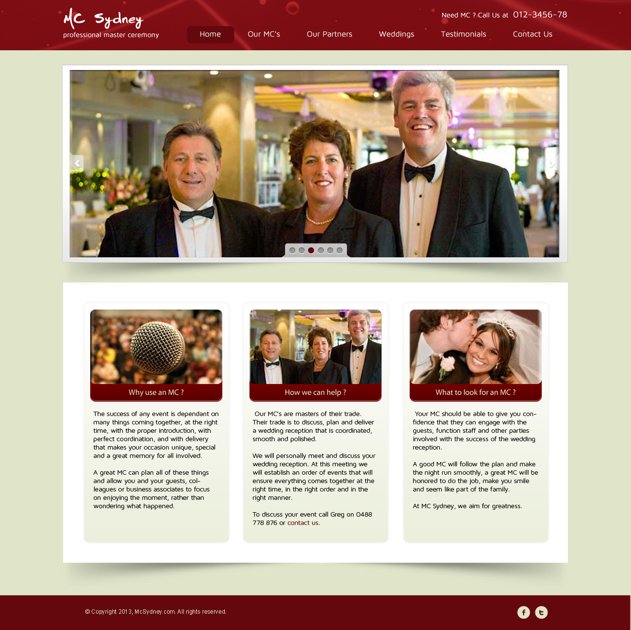 Web Design by Lauren for MC Sydney | Design #1592068