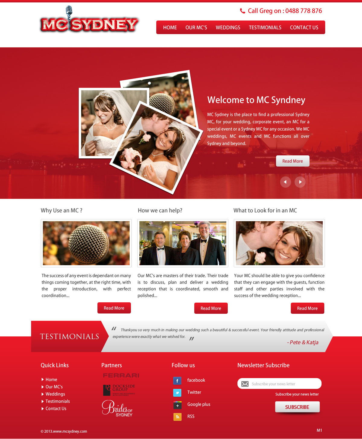 Diseño Web por pb para MC Sydney | Diseño #1721660