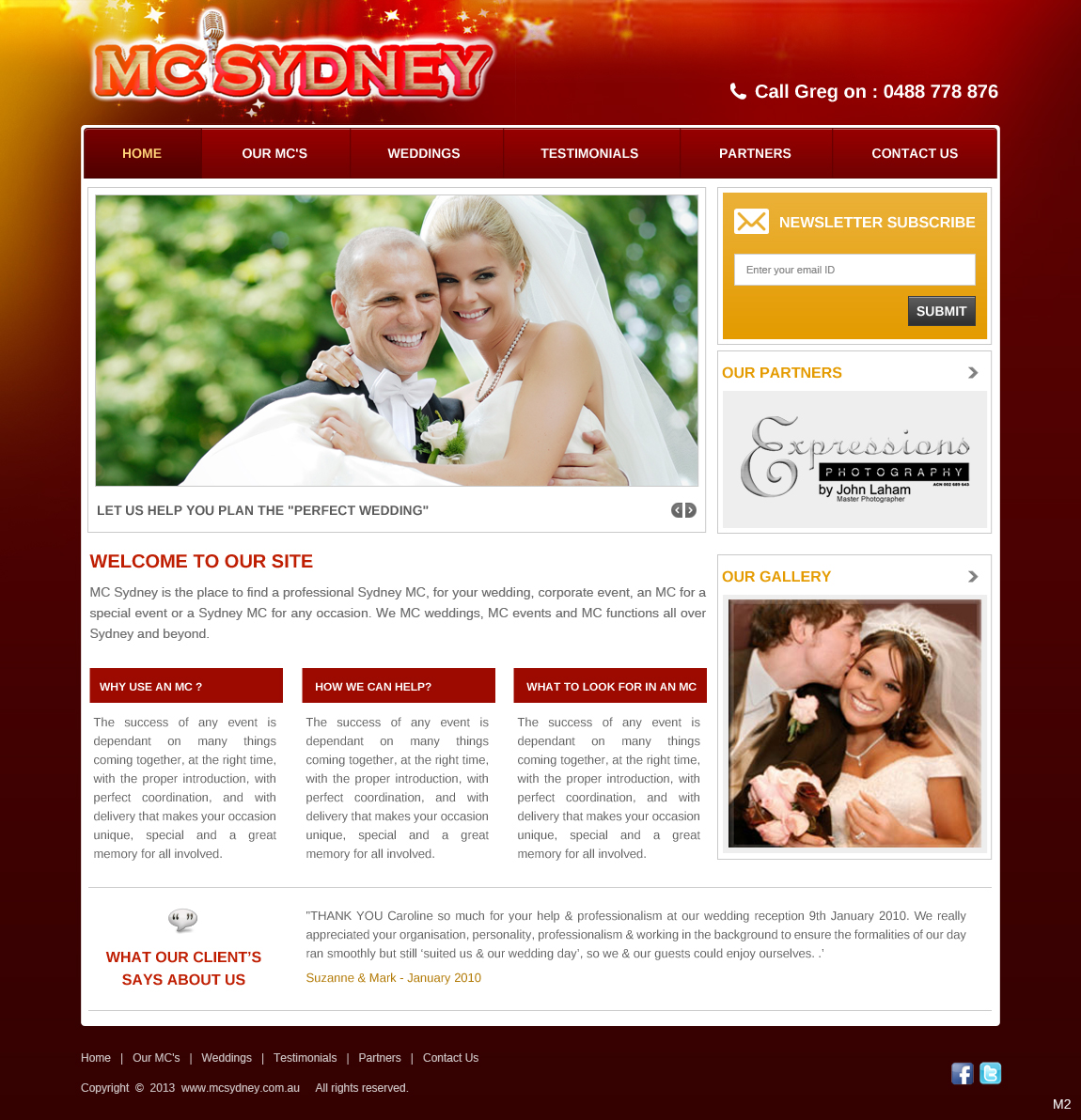 Diseño Web por pb para MC Sydney | Diseño #1721667