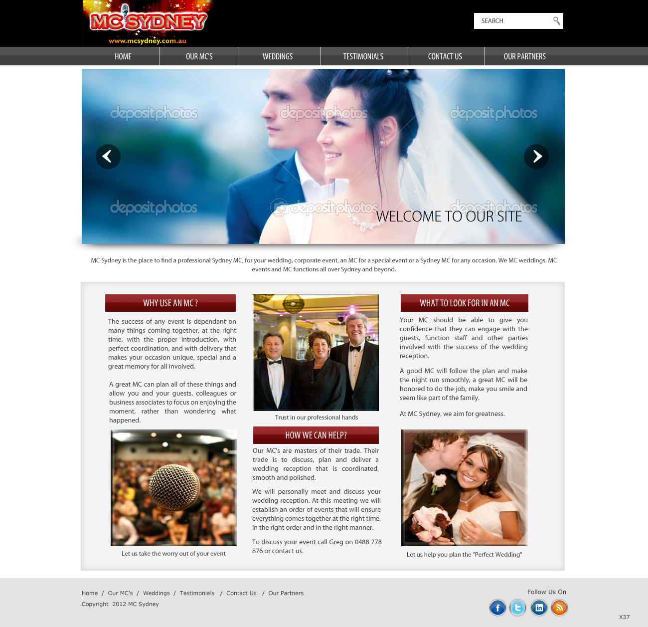 Web Design by pb for MC Sydney | Design #2088935