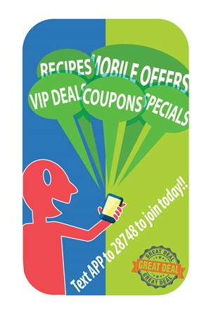 Grocery Shopping App In-Store Marketing Materials