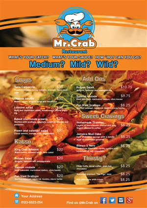 Menu Design by Einder for this project | Design: #5788837
