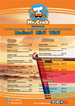 Menu Design by Einder for this project | Design: #5788838
