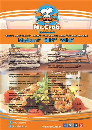 Menu Design by Einder for this project | Design: #5788839
