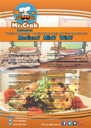 Menu Design by Einder for this project | Design: #5789256