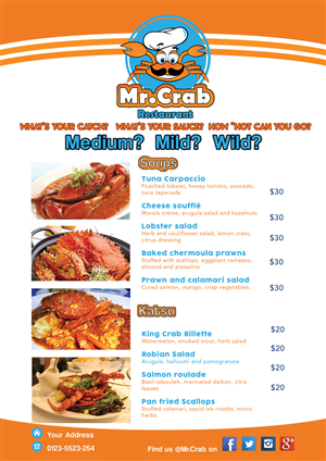 Menu Design by Einder for this project | Design: #5817591