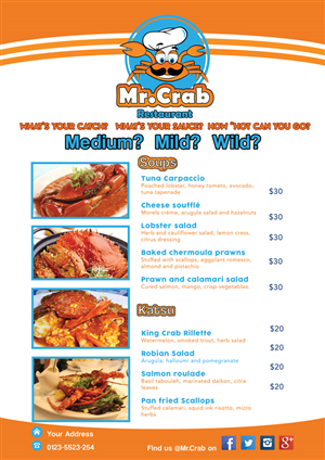 Menu Design by Einder for this project | Design: #5817594