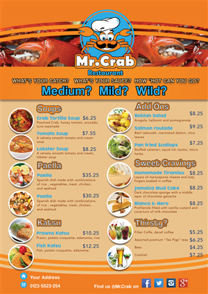 Menu Design by Einder for this project | Design #5825481
