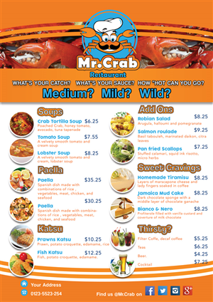 Menu Design by Einder for this project | Design: #5825488