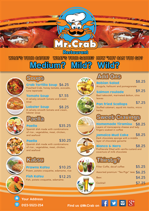 Menu Design by Einder for this project | Design: #5825491