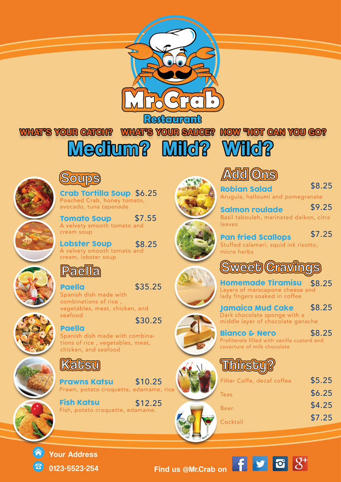spanish restaurant menu project