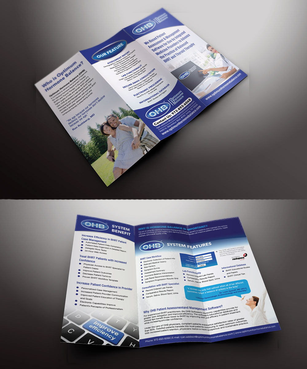 Brochure Design by mcoco for Optimum Hormone Balance | Design #5866139
