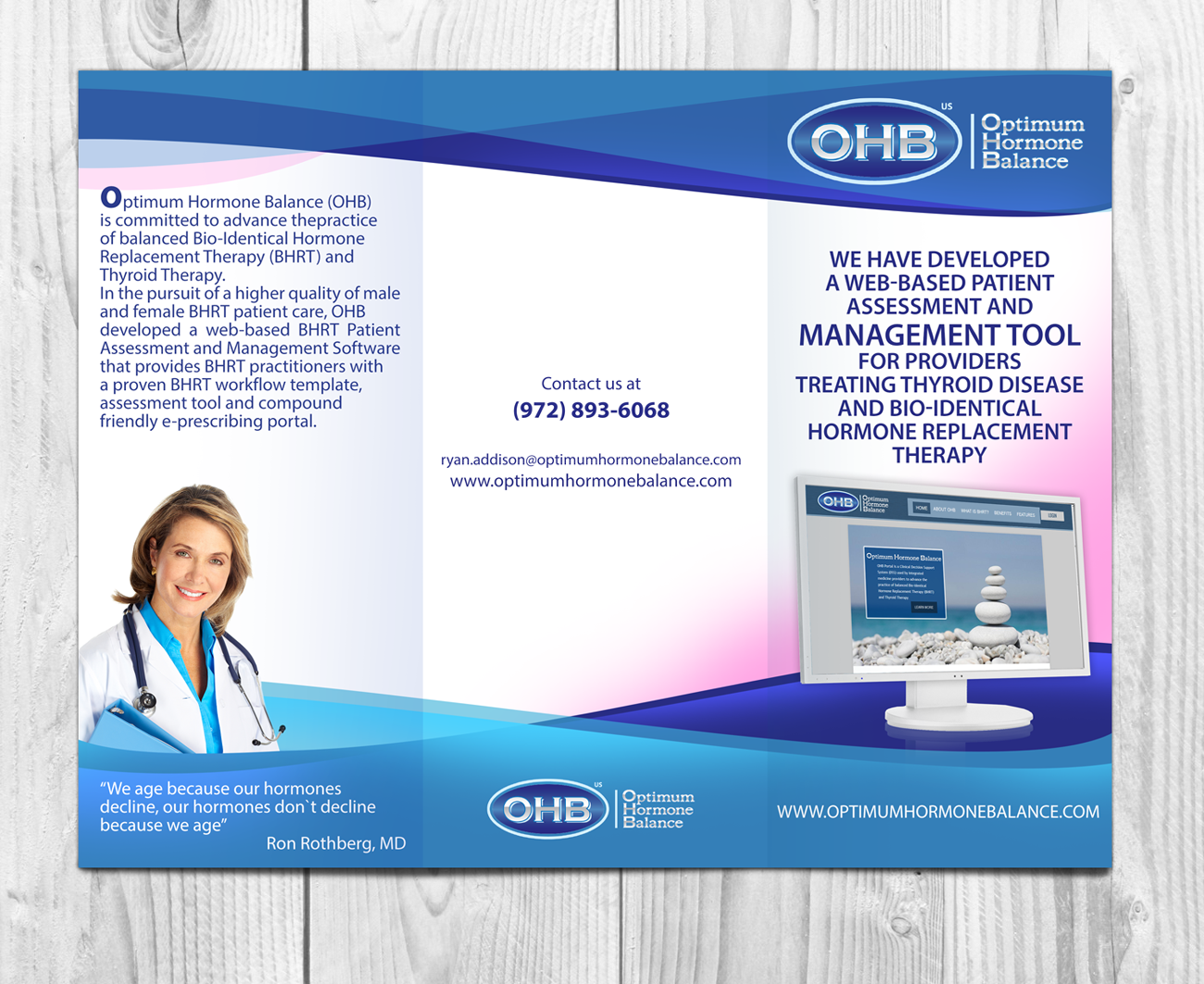Brochure Design by Victor_pro for Optimum Hormone Balance | Design #5806916