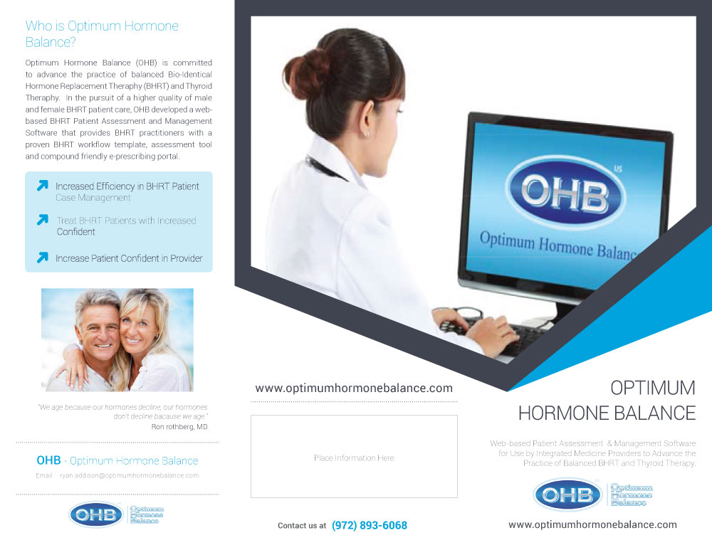 Broschüren-Design von One creative works für Optimum Hormone Balance | Design #5834243