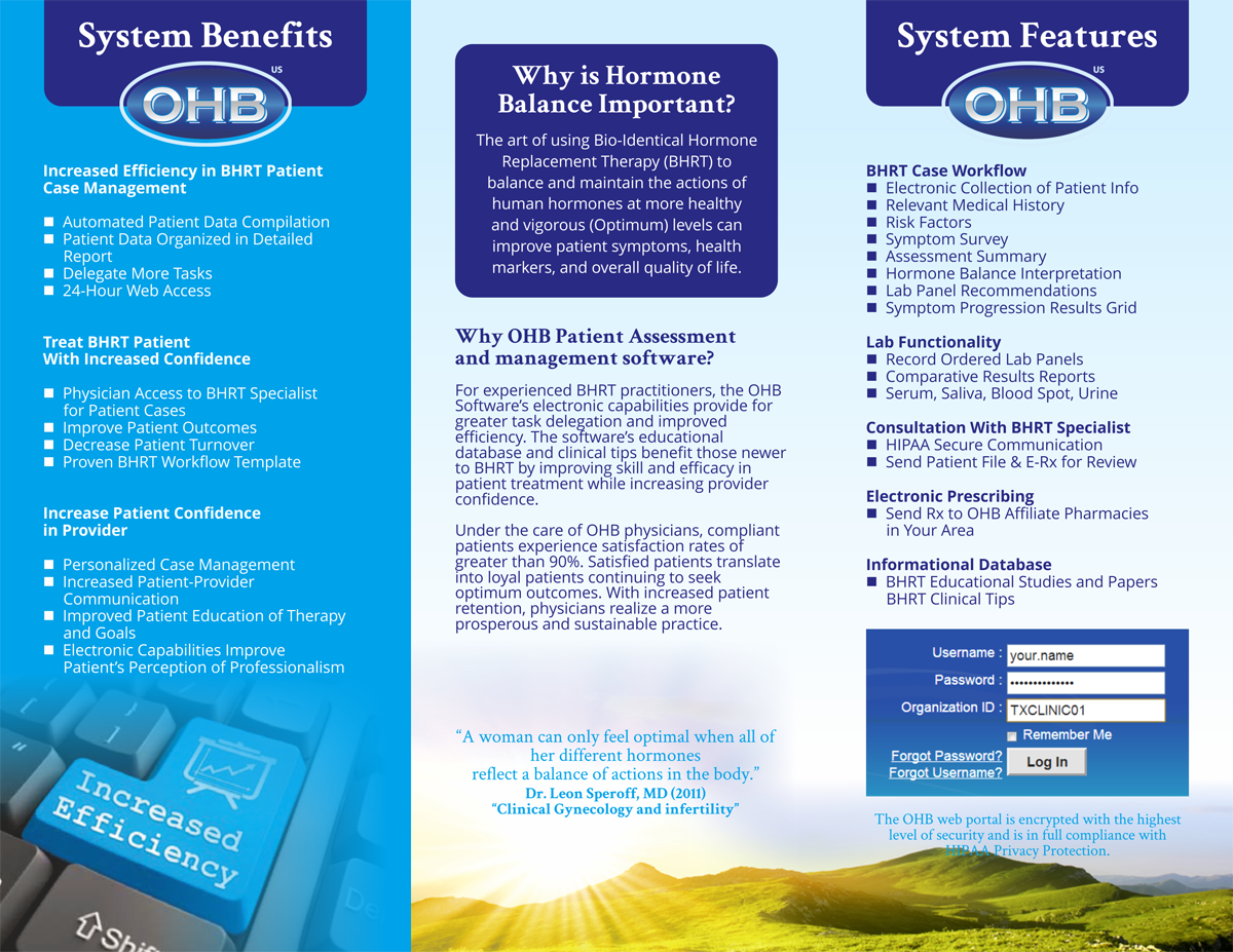brochure design for optimum hormone balance by barinix design 5788927 bhrt flyer