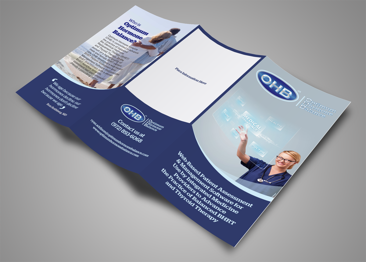 Diseño de Brochure por lookedaeng para Optimum Hormone Balance | Diseño #5772631