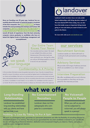 Brochure Design by Y.N. Creative for Landover Associates | Design #1612042