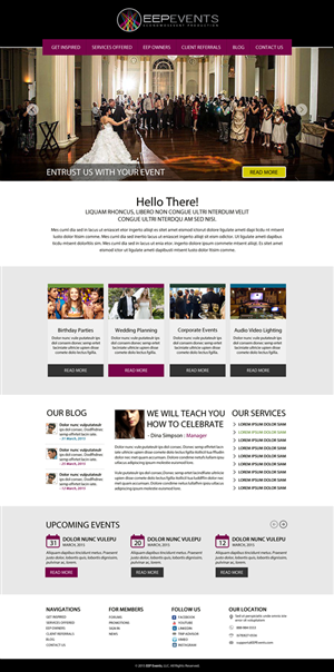 Web Design by Anooshaa Kachhia for EEP Events LLC | Design: #5813147