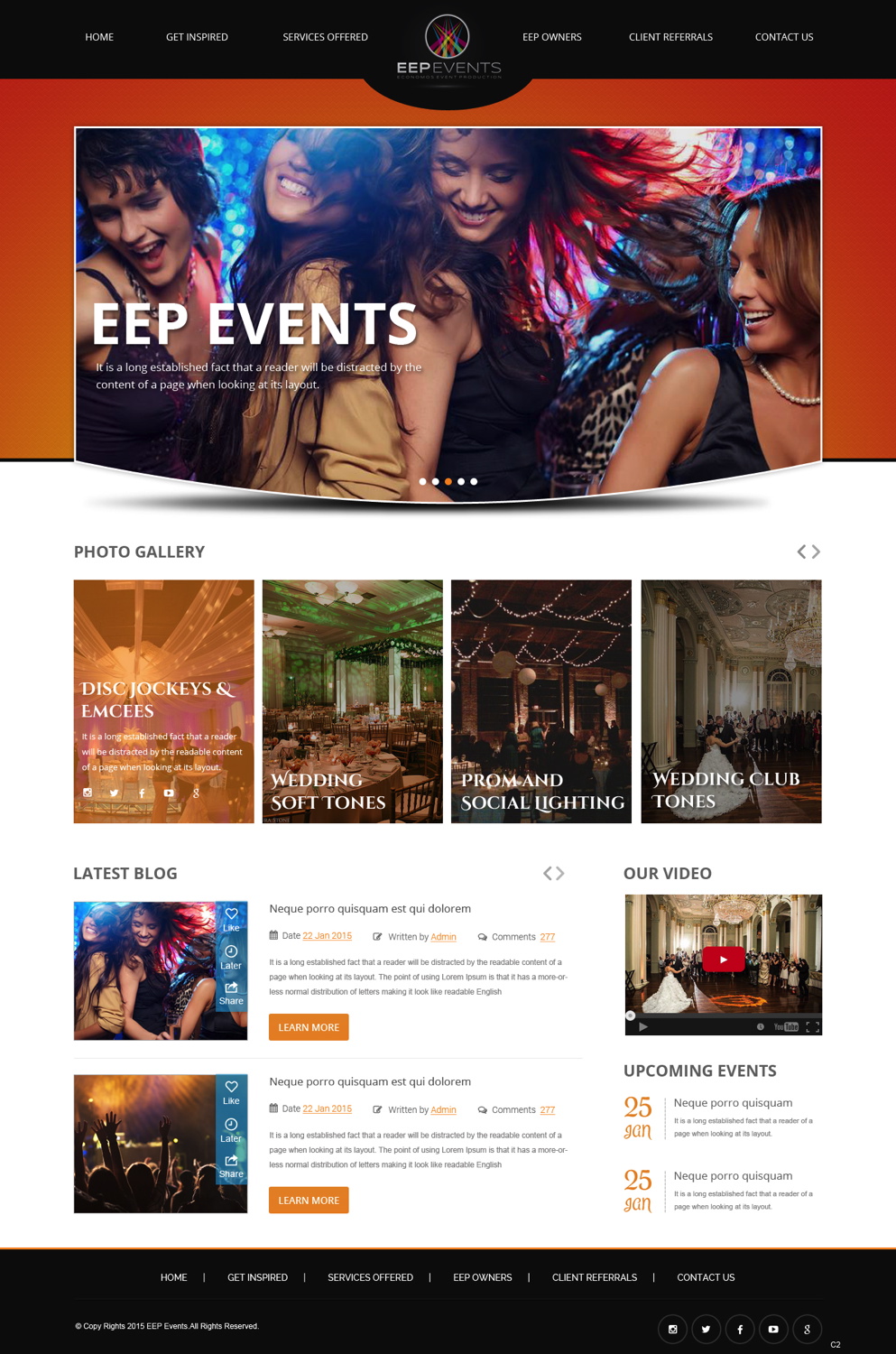 Web Design by pb for EEP Events LLC | Design #5780640