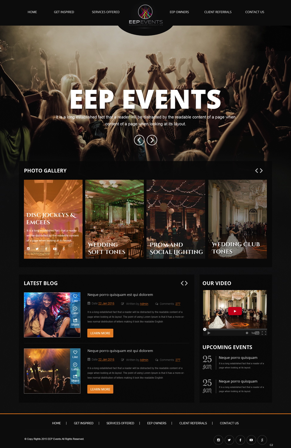 Web Design by pb for EEP Events LLC | Design #5780642