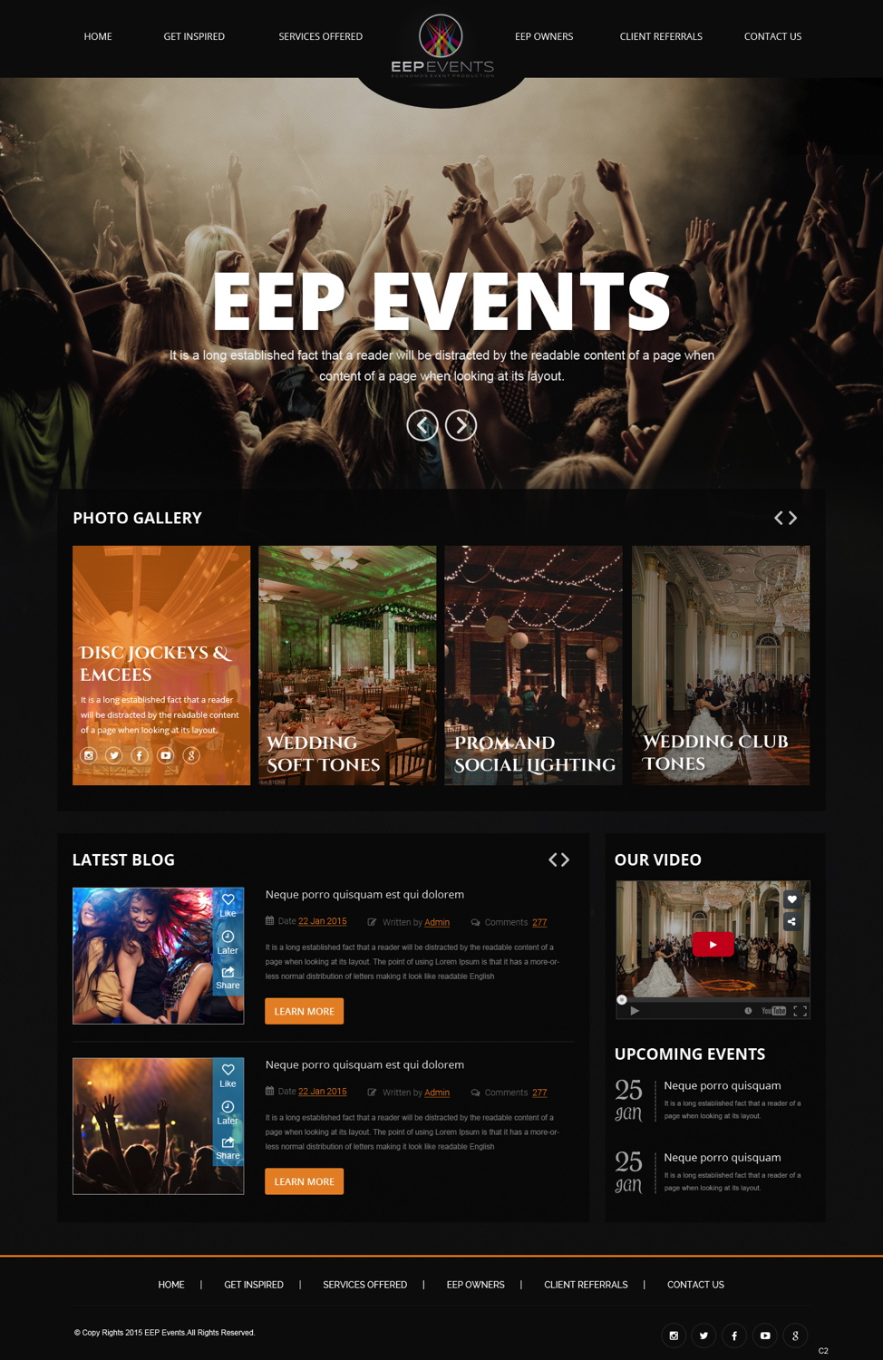 Web Design by pb for EEP Events LLC | Design #5788993