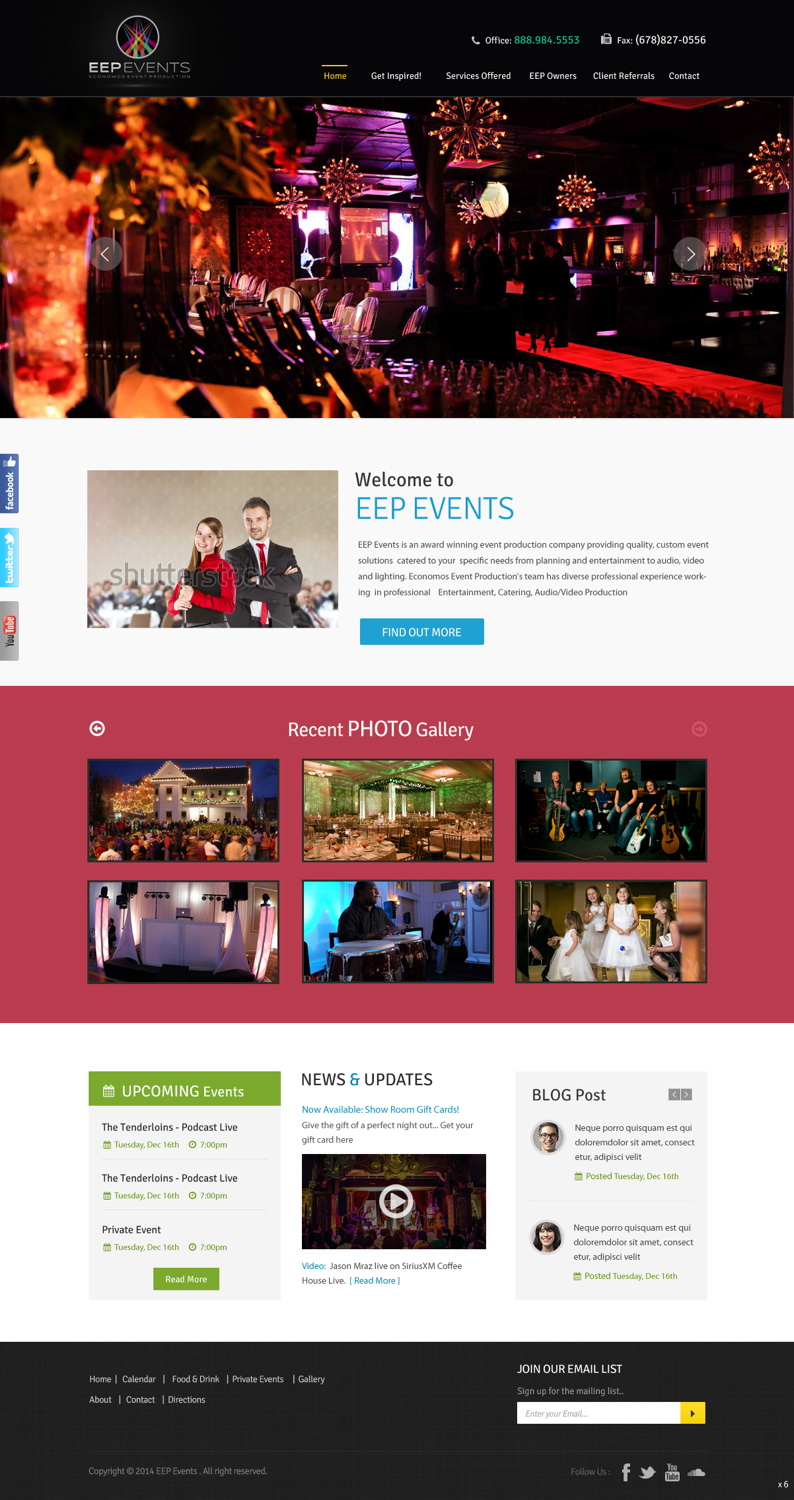 Web Design by pb for EEP Events LLC | Design #5788996