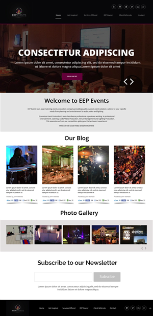 Web Design par pb pour EEP Events LLC | Design #5788997