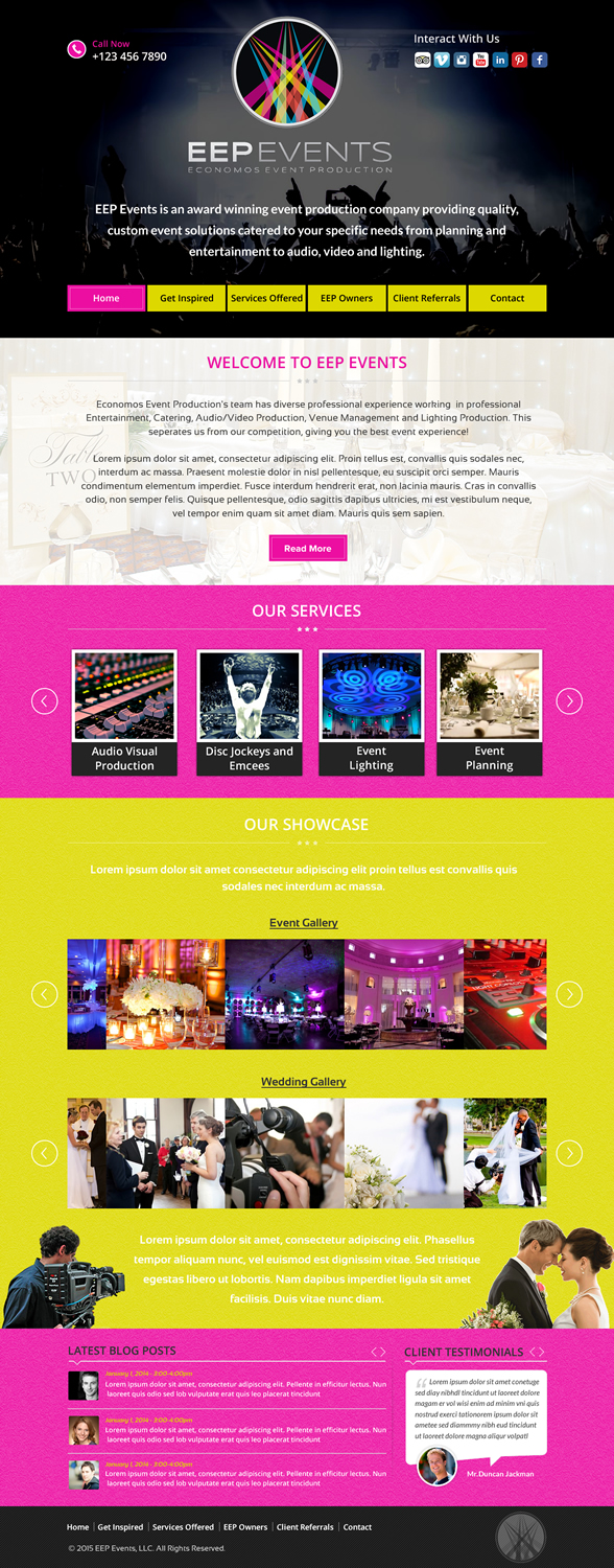Web Design by Sbss for EEP Events LLC | Design #5784758
