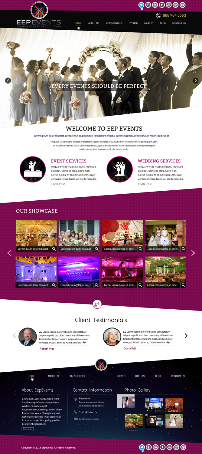 Web Design by Sbss for EEP Events LLC | Design: #5784763
