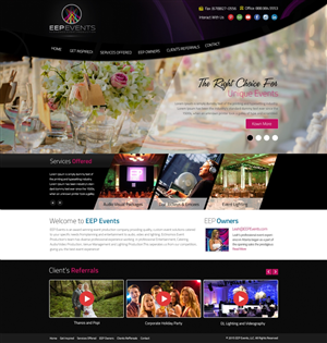 Web Design par ImranArif pour EEP Events LLC | Design #5844460