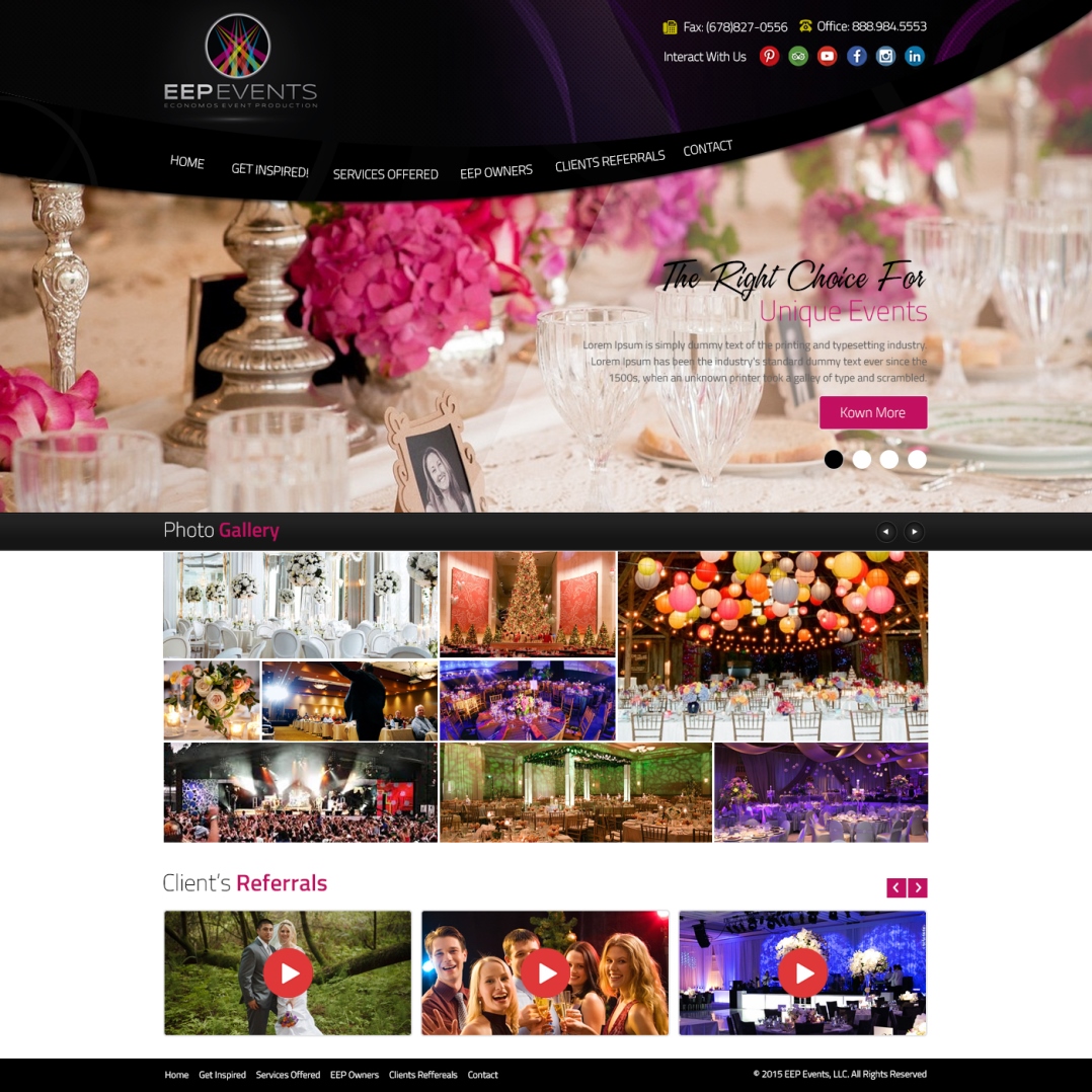 Web Design by ImranArif for EEP Events LLC | Design #5844462