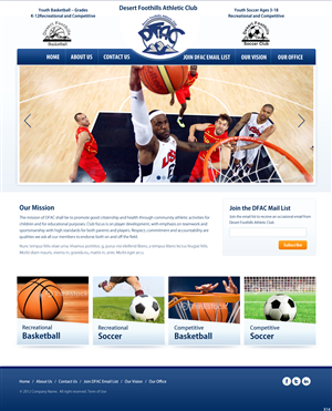 Web Design par pb pour Desert Foothills Athletic Club | Design : #1576859