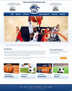 Web Design par pb pour Desert Foothills Athletic Club | Design : #1587550