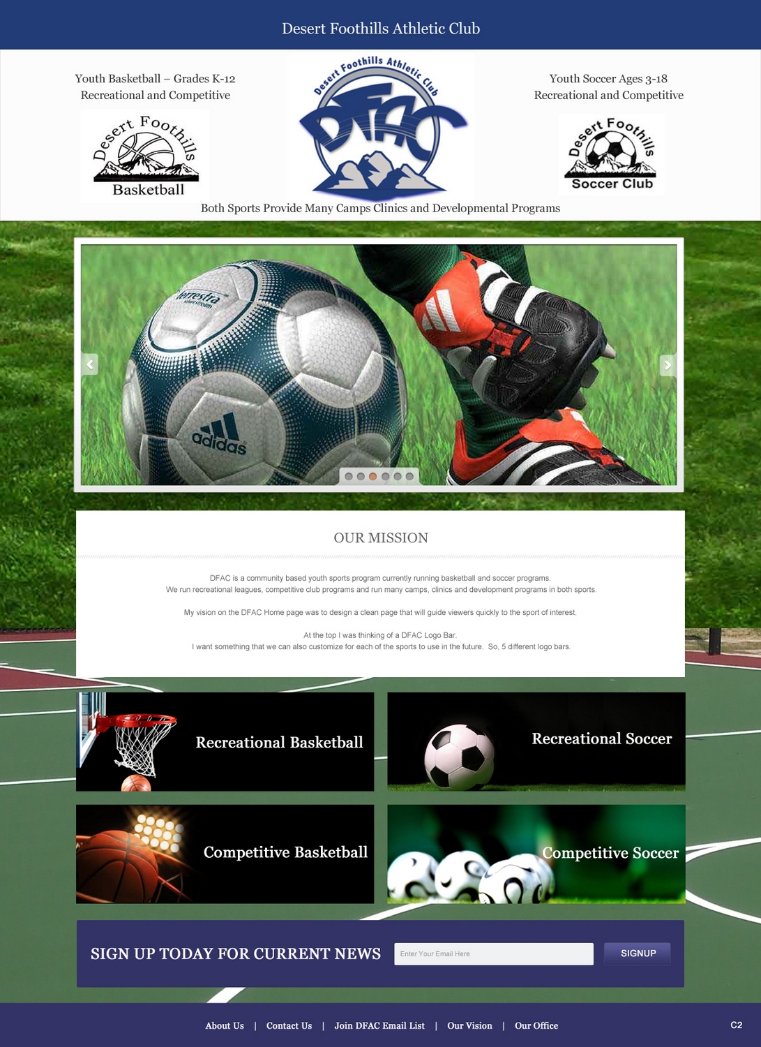 Web Design by pb for Desert Foothills Athletic Club | Design #1591375