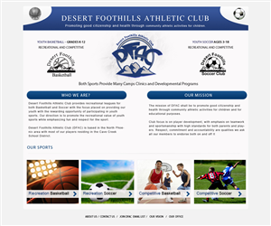 Web Design par Creative X Designs pour Desert Foothills Athletic Club | Design : #1612719