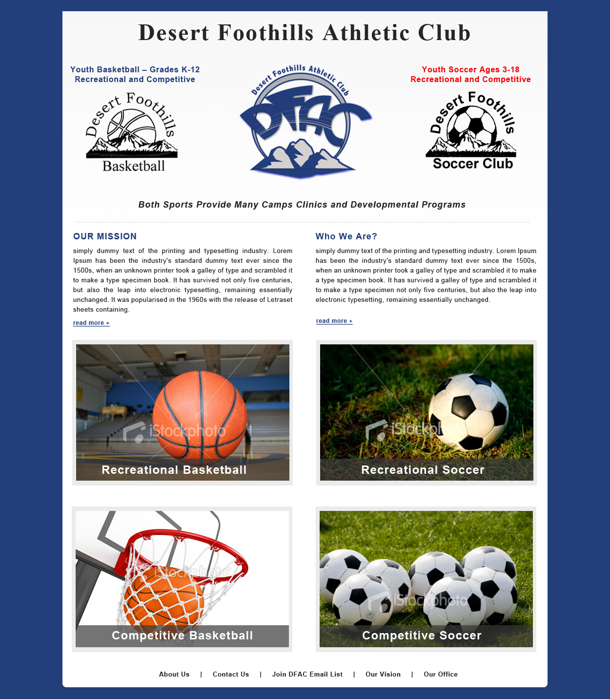 Web Design by Creative X Designs for Desert Foothills Athletic Club | Design #1614632